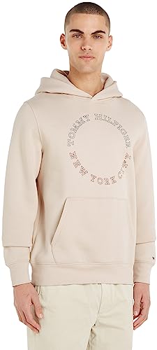 Tommy Hilfiger Herren Hoodie mit Kapuze, Beige (Cashmere Creme), XS von Tommy Hilfiger