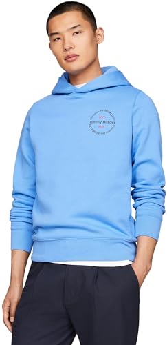 Tommy Hilfiger Herren Hoodie mit Kapuze, Blau (Blue Spell), M von Tommy Hilfiger