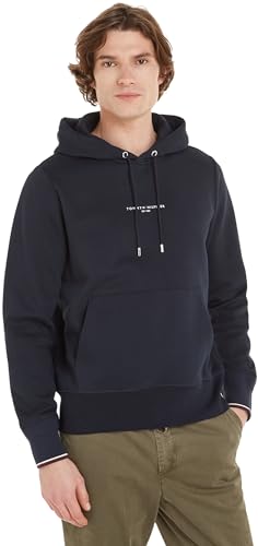 Tommy Hilfiger Herren Hoodie mit Kapuze, Blau (Desert Sky), S von Tommy Hilfiger