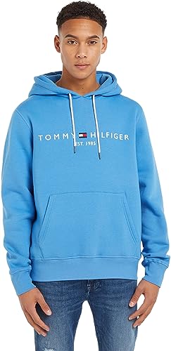 Tommy Hilfiger Herren Hoodie mit Kapuze, Blau (Iconic Blue), XS von Tommy Hilfiger