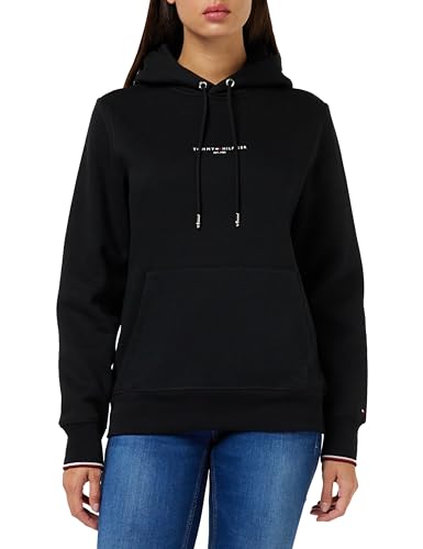 Tommy Hilfiger Herren Hoodie mit Kapuze, Schwarz (Black), S von Tommy Hilfiger