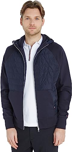 Tommy Hilfiger Herren Hoodie mit Reißverschluss Zipper, Blau (Desert Sky), 3XL von Tommy Hilfiger