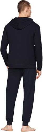 Tommy Hilfiger Herren Hoodie mit Reißverschluss mit Kapuze, Blau (Desert Sky), L von Tommy Hilfiger
