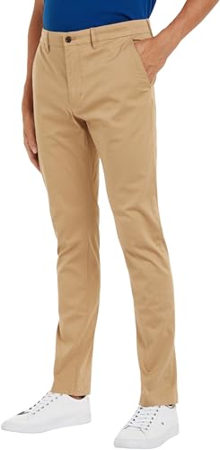 Tommy Hilfiger Herren Hose Bleecker Chino Straight Fit, Grün (Classic Khaki), 31W/29L von Tommy Hilfiger
