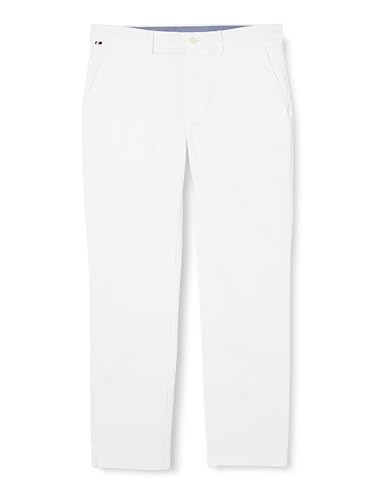 Tommy Hilfiger Herren Hose Cotton Chino, Weiß (White), 32W / 32L von Tommy Hilfiger