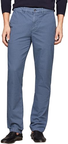 Tommy Hilfiger Herren Hose Denton Chino Straight Fit, Blau (Aegean Sea), 34W/32L von Tommy Hilfiger