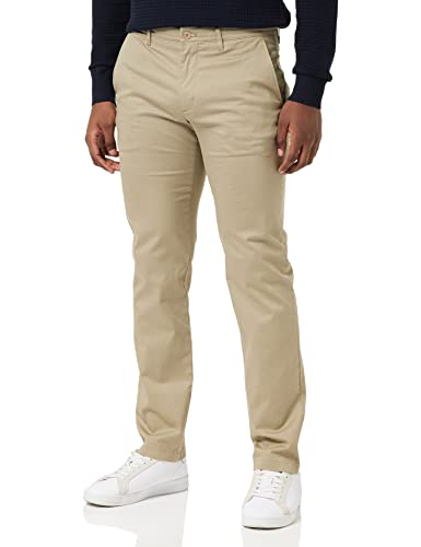 Tommy Hilfiger Herren Hose Denton Printed Structure Chino, Beige (Batique Khaki), 33W / 36L von Tommy Hilfiger