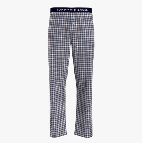 Tommy Hilfiger Herren Hose Print Stretch-Taillenbund, Mehrfarbig (Julot Check Deep Indigo), XL von Tommy Hilfiger