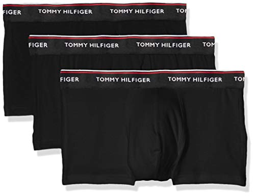 Tommy Hilfiger Herren 3er Pack Boxershorts Low Rise Trunks Baumwolle, Schwarz (Black), M von Tommy Hilfiger