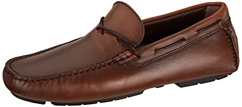 Tommy Hilfiger Herren Driver Schuh Iconic Leather Driver Mokassins , Braun (Carob Chocolate), 43 EU von Tommy Hilfiger