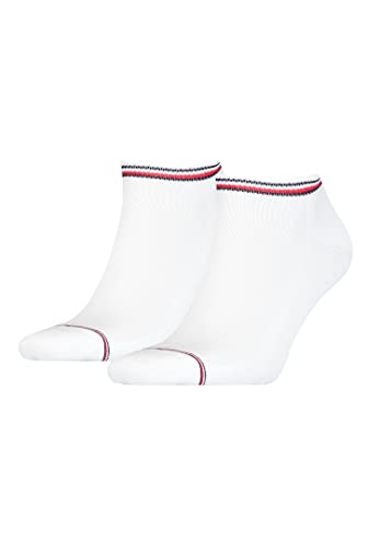 Tommy Hilfiger Herren Tommy Hilfiger Iconic Heren Sneaker (2 Pack) Socken, Weiß, 43-46 EU von Tommy Hilfiger