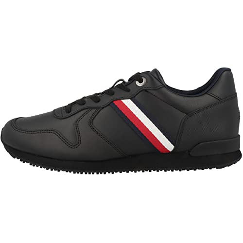 Tommy Hilfiger Herren Iconic Leather FM0FM04281 Runner Sneaker, Schwarz (Black), 40 EU Tommy Hilfiger Herren Iconic Leather FM0FM04281 Runner Sneaker, Schwarz (Black), 40 EU von Tommy Hilfiger