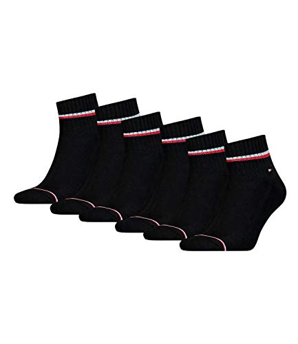 Tommy Hilfiger Herren Iconic Sports Quarter Sportsocken 100001094 6 Paar, Größe:43-46, Artikel:-200 black von Tommy Hilfiger