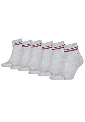 Tommy Hilfiger 6 Paar Herren ICONIC QUARTER Gr. 39-49 Sneaker Socken, Farbe:085 - tommy original, Socken & Strümpfe:47-49 von Tommy Hilfiger