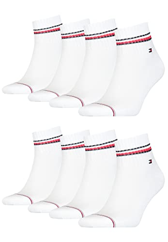 Tommy Hilfiger 8 Paar Herren ICONIC QUARTER Gr. 39-49 Sneaker Socken, Farbe:300 - white, Socken & Strümpfe:39-42 von Tommy Hilfiger