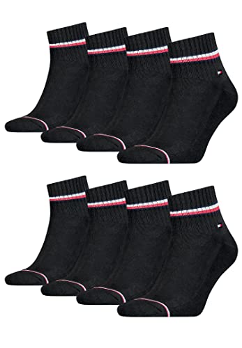 Tommy Hilfiger 8 Paar Herren ICONIC QUARTER Gr. 39-49 Sneaker Socken, Farbe:200 - black, Socken & Strümpfe:47-49 von Tommy Hilfiger