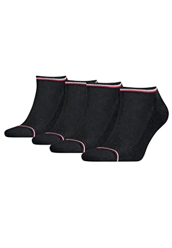 Tommy Hilfiger 4 Paar Herren ICONIC SNEAKER Gr. 39-49 Sneaker Socken, Farbe:200 - black, Socken & Strümpfe:39-42 von Tommy Hilfiger