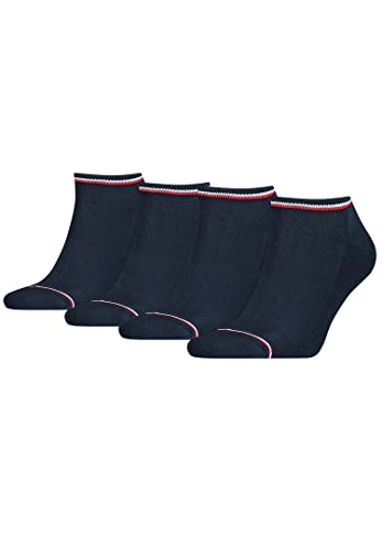 Tommy Hilfiger 4 Paar Herren ICONIC SNEAKER Gr. 39-49 Sneaker Socken, Farbe:322 - dark navy, Socken & Strümpfe:43-46 von Tommy Hilfiger