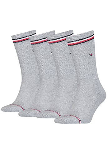 Tommy Hilfiger 4 Paar Herren ICONIC Socken Gr. 39-49 Tennis Socken, Farbe:085 - tommy original, Socken & Strümpfe:47-49 von Tommy Hilfiger