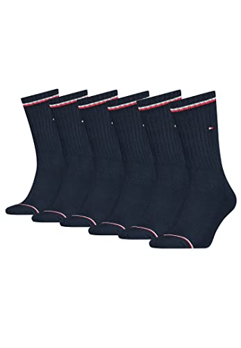 Tommy Hilfiger Herren Iconic Sportsocken Tennissocken 100001096 6 Paar, Größe:39-42, Artikel:-322 dark navy von Tommy Hilfiger