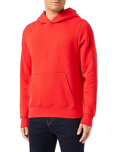 Tommy Hilfiger Herren Flag Logo Hoody MW0MW34266 Schwere Strickwaren, Orange (Fireworks), M von Tommy Hilfiger