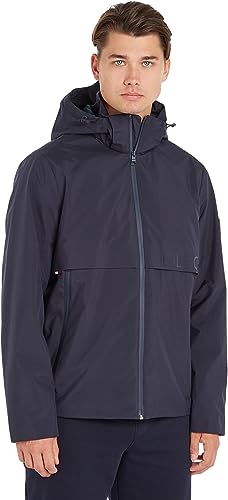 Tommy Hilfiger Herren Jacke Hooded Jacket Übergangsjacke, Blau (Desert Sky), L von Tommy Hilfiger