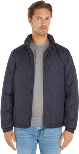 Tommy Hilfiger Herren Jacke Portland Stand Collar Jacket Übergangsjacke, Blau (Desert Sky), 33W / 34L von Tommy Hilfiger