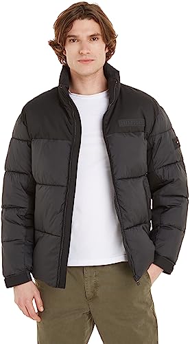 Tommy Hilfiger Herren Jacke Puffer Jacket Winterjacke, Schwarz (Black), XL von Tommy Hilfiger