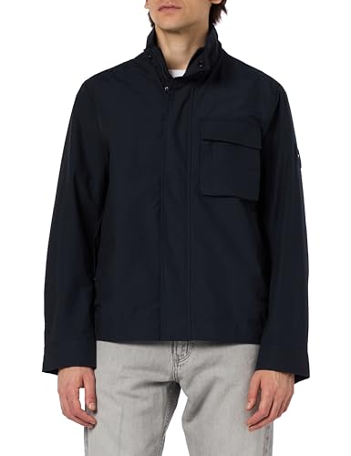 Tommy Hilfiger Herren Jacke Stand Collar Shirt Jacket Übergangsjacke, Blau (Desert Sky), XS von Tommy Hilfiger