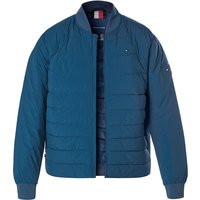 Tommy Hilfiger Herren Steppblouson blau Mikrofaser unifarben von Tommy Hilfiger