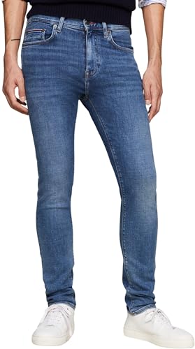 Tommy Hilfiger Herren Jeans Bleecker Slim Fit, Blau (Creek Blue), 28W / 32L von Tommy Hilfiger