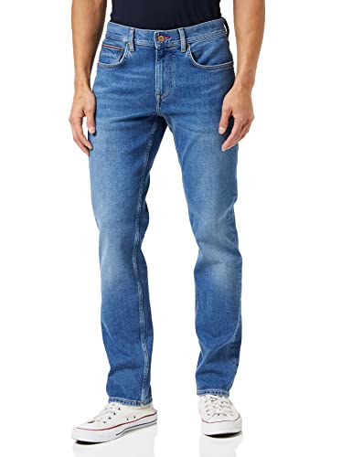 Tommy Hilfiger Herren Jeans Hose Core Straight Denton mit Stretch, Blau (Boston Indigo), 35W/32L von Tommy Hilfiger