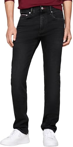 Tommy Hilfiger Herren Jeans Hose Bleecker Crow Slim Fit, Schwarz (Crow Black), 34W/36L von Tommy Hilfiger