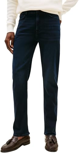 Tommy Hilfiger Herren Jeans Hose Bleecker Slim Fit, Blau (Blue Black), 32W/33L von Tommy Hilfiger