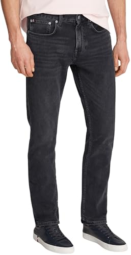 Tommy Hilfiger Herren Jeans Hose Denton Straight Leg Fit, Grau (Clark Black), 34W/40L von Tommy Hilfiger