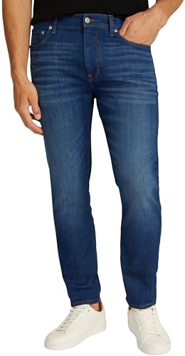 Tommy Hilfiger Herren Jeans Hose Houston Flex Tucson Tapered Fit, Blau (Mohave Indigo), 32W/36L von Tommy Hilfiger