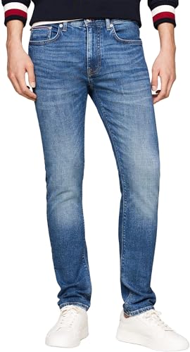 Tommy Hilfiger Herren Jeans Hose Slim Fit, Blau (Cross Blue), 29W/30L von Tommy Hilfiger
