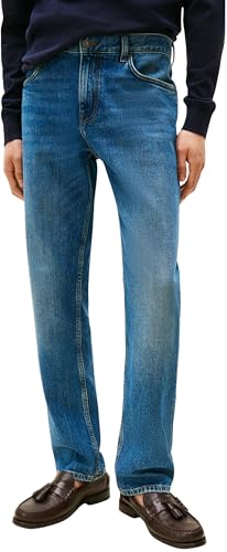 Tommy Hilfiger Herren Jeans Hose Straight Denton Mid Rise, Blau (Vista Indigo), 32W/29L von Tommy Hilfiger