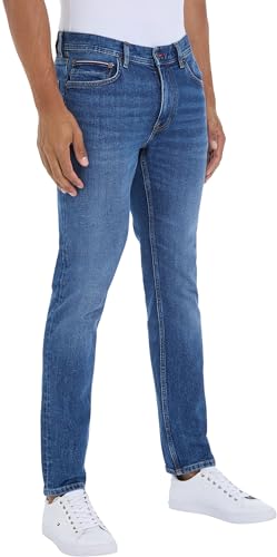 Tommy Hilfiger Herren Jeans Hose Straight Fit, Blau (Custer Indigo), 35W/32L von Tommy Hilfiger