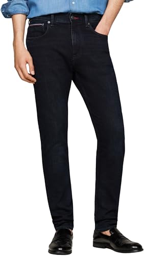 Tommy Hilfiger Herren Jeans Hose Tapered Slim Fit, Blau (Modoc Indigo), 35W/30L von Tommy Hilfiger