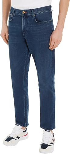 Tommy Hilfiger REGULAR MERCER STR BRIDGER IND Sweatshirt mit Reißverschluss Herren, Denim (Bridger Indigo), 30W / 36L von Tommy Hilfiger