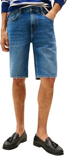 Tommy Hilfiger Herren Jeans Shorts Brooklyn Regular Fit, Blau (Vista Blue), 33W von Tommy Hilfiger