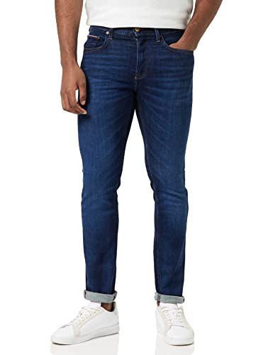 Tommy Hilfiger Herren Jeans Slim Bleecker Stretch, Blau (Hyder Blue), 36W / 30L von Tommy Hilfiger