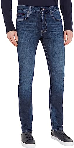 Tommy Hilfiger Herren Jeans Slim Indigo Stretch, Blau (Morton Indigo), 30W / 30L von Tommy Hilfiger