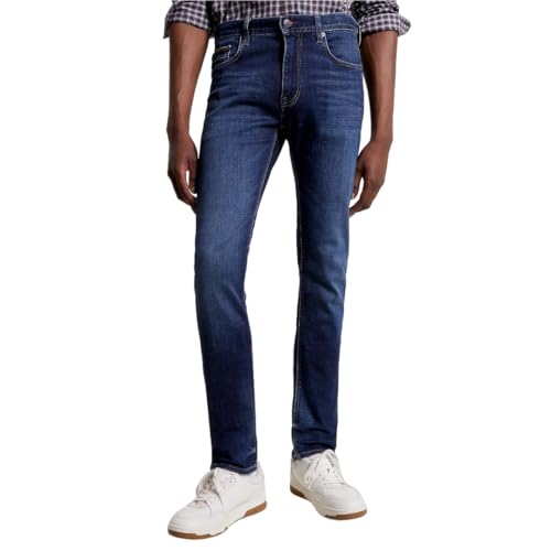 Tommy Hilfiger Herren Jeans Slim Indigo Stretch, Blau (Morton Indigo), 30W / 34L von Tommy Hilfiger