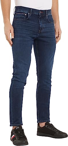 Tommy Hilfiger Herren Jeans Slim Stretch, Blau (Iowa Blue Black), 30W / 34L von Tommy Hilfiger