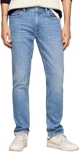 Tommy Hilfiger Herren Jeans Straight Denton Straight Fit, Blau (Amston Blue), 29W / 32L von Tommy Hilfiger