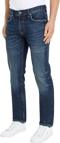 Tommy Hilfiger Herren Jeans Straight Denton Straight Fit, Blau (Three Years South), 29W / 32L von Tommy Hilfiger