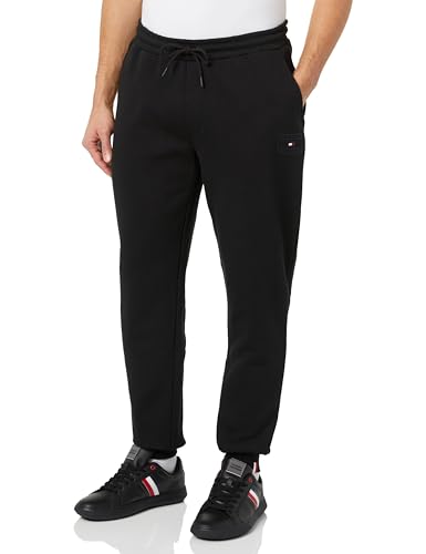 Tommy Hilfiger Herren Jogginghose Badge Sweatpants, Schwarz (Black), L von Tommy Hilfiger