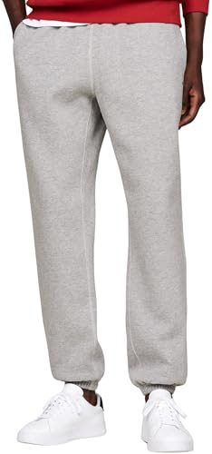 Tommy Hilfiger Herren Jogginghose Essential Fleece mit Tunnelzug, Grau (Medium Grey Heather), 3XL von Tommy Hilfiger